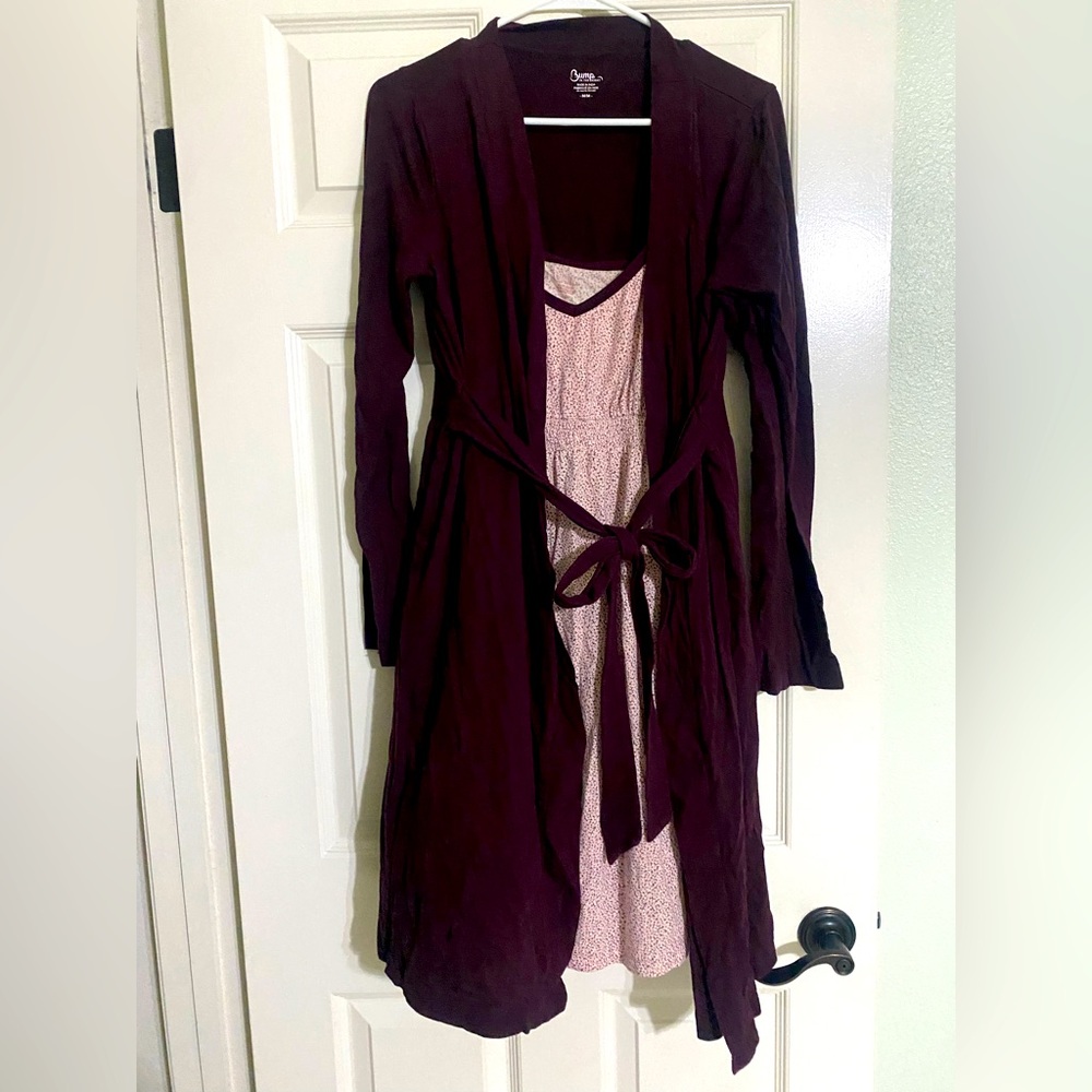 Nursing night gown with matching robe by bump in the night